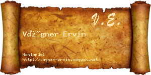 Vágner Ervin névjegykártya