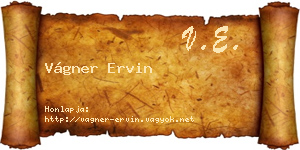 Vágner Ervin névjegykártya